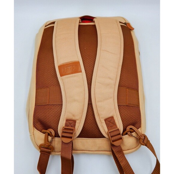 Super Bowl LI 51 Tan Canvas Backpack Weekender Bag Duffle NFL Patriots Falcons - Picture 14 of 14